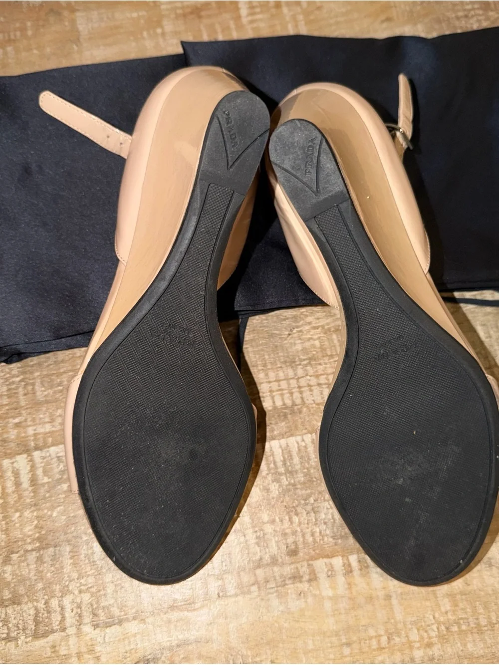 Prada Patent Leather Wedge Sandals size 36.5 EUC